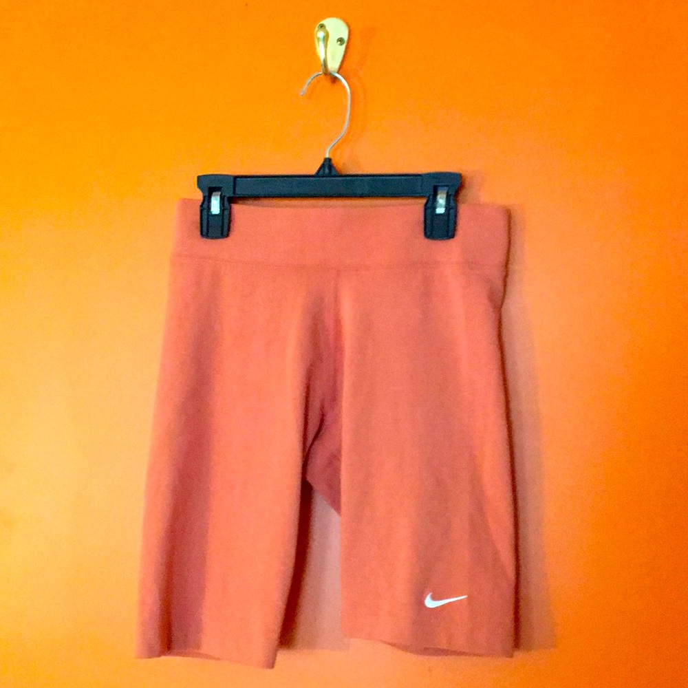 Nike Women's Rust Orange Bike Shorts w/ Swoosh Size Small 0/2/4 NWT Gym Running